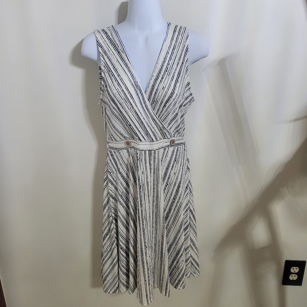 Nimi K Striped Sleeveless Dress, Size M